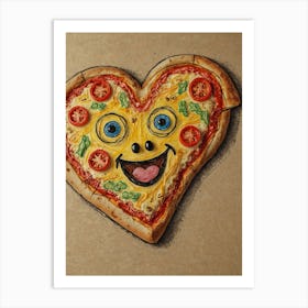 Heart Pizza 9 Art Print