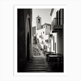 Amalfi, Italy, Mediterranean Black And White Photography Analogue 2 Art Print