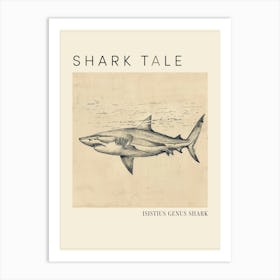 Isistius Genus Shark Vintage Illustration 2 Poster Art Print