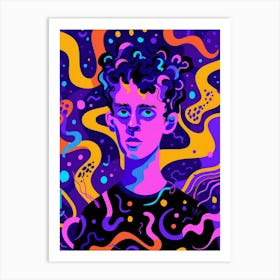 Psychedelic Man Art Print