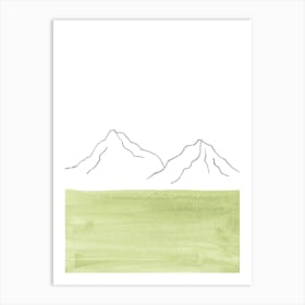 Minimalist Mountains Art Print
