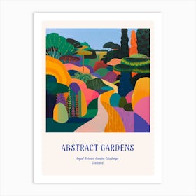 Colourful Gardens Royal Botanic Garden Edinburgh Scotland 4 Blue Poster Art Print