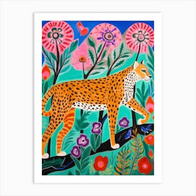 Maximalist Animal Painting Cheetah 3 Art Print