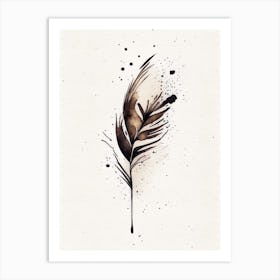 Quill And Ink Symbol Minimal Watercolour Art Print