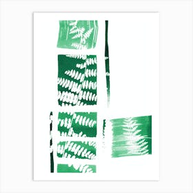 Fern blocks Art Print