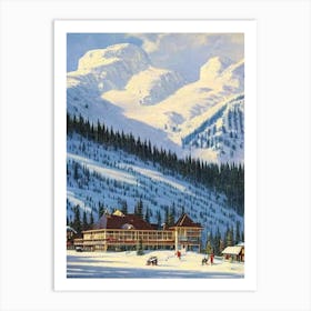 Fernie, Canada Ski Resort Vintage Landscape 1 Skiing Poster Art Print