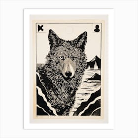 Kenai Peninsula Wolf Tarot Card 1 Art Print