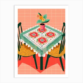 Crochet Dining Room 2 Art Print