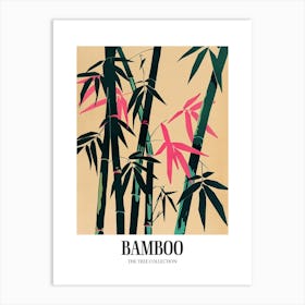 Bamboo Tree Colourful Illustration 3 Poster Art Print