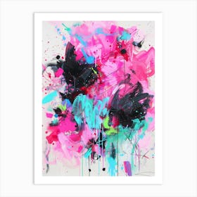 Pink Splatters 2 Art Print