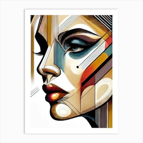 Abstract Portrait Painting Art Print