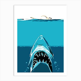 Jaws movie poster 1 Art Print