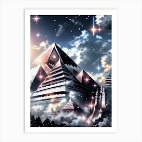 Fantasy Pyramids In The Sky 2 Art Print