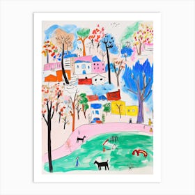 Canberra, Dreamy Storybook Illustration 3 Art Print