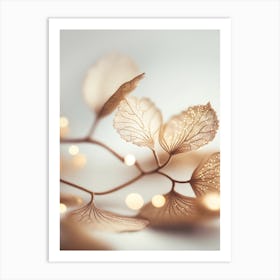 Filigree Leafs Art Print