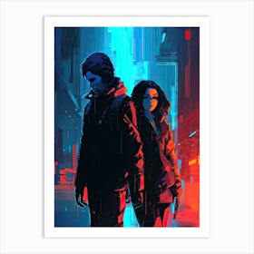 City Of Ghosts, cyberpunk art Art Print