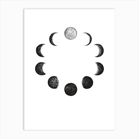 Phases Of The Moon Art Print