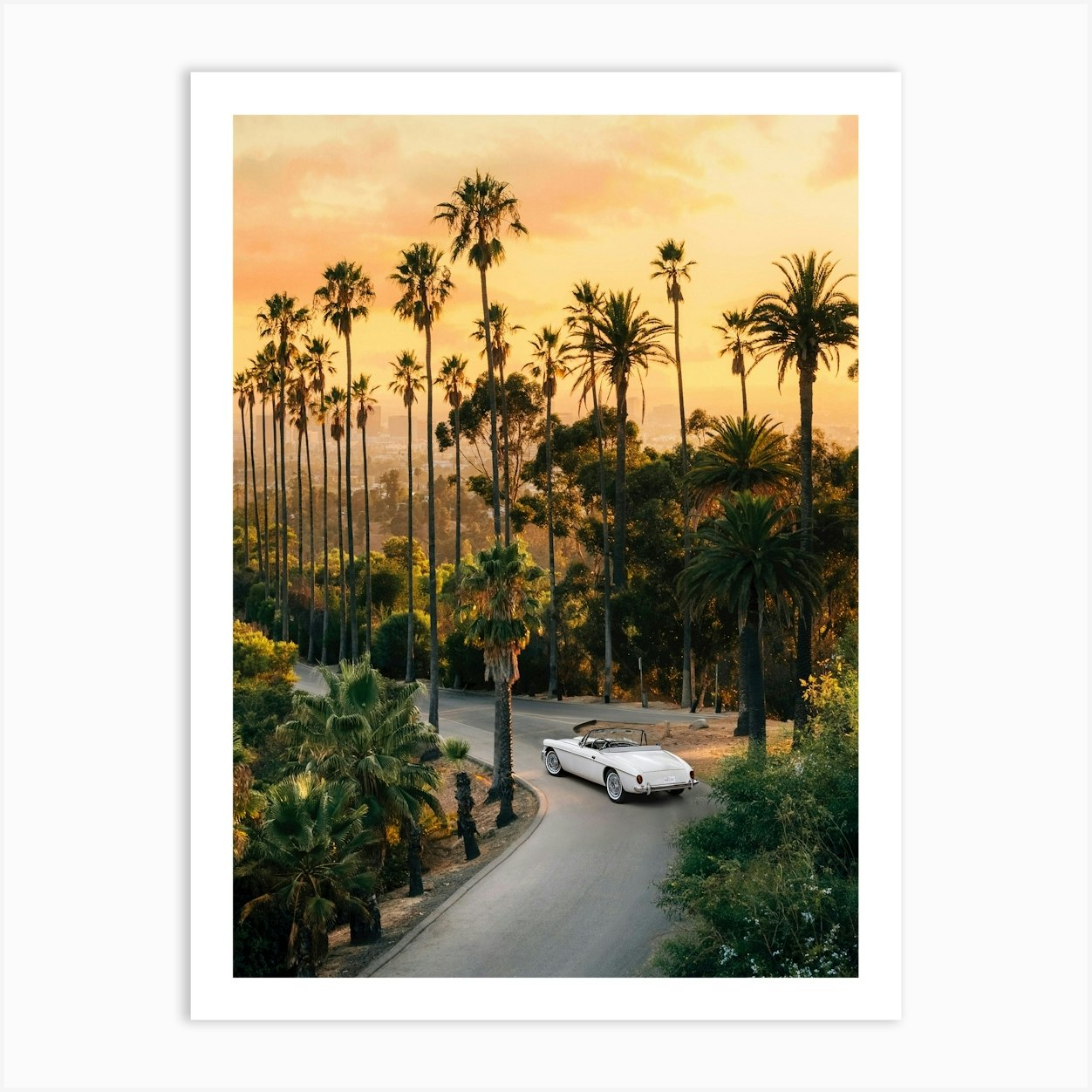 Sunset Boulevard Art Print by Gal Design