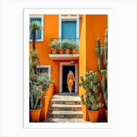 Cactus House Mexican life Art Print