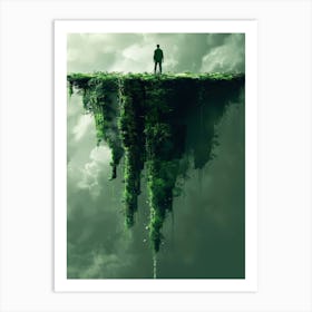 Man Standing On An Island 1 Art Print