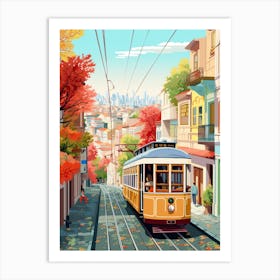 Istanbul In Autumn Fall Travel Art 1 Art Print