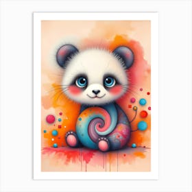 Panda Playtime: A Whirl of Whimsy Art Print