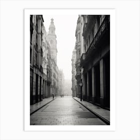 Santander, Spain, Black And White Old Photo 4 Art Print