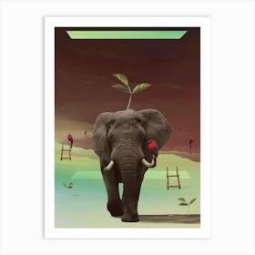 Surrealistic Animals Elephant Art Print