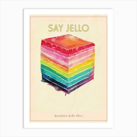 Retro Rainbow Jelly Slice 1 Poster Art Print