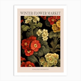 English Primrose 1 Winter Flower Market Poster Art Print