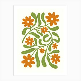 Orange Flowers Art Print