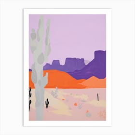 Chihuahuan Desert   North America (Mexico And United States), Contemporary Abstract Illustration 2 Art Print