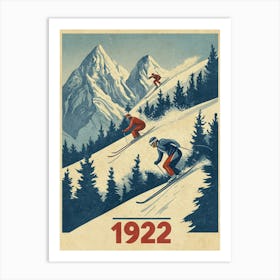 Aihrgdesign A Vintage Sports Poster Inspired By Winter Games 1 Art Print