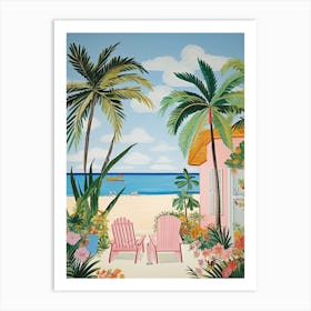 Miami Beach, Florida, Matisse And Rousseau Style 4 Art Print
