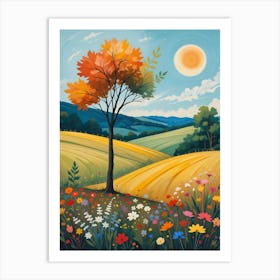 Tree In The Meadow 4 Art Print