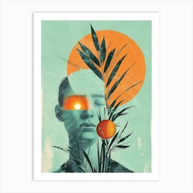 Man With A Flower Art Print