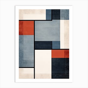 Harmony In Lines; Mid Century Geometric Abstractions Art Print