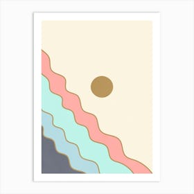 Abstract Golden Sun Art Print