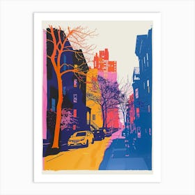 Chelsea New York Colourful Silkscreen Illustration 2 Art Print