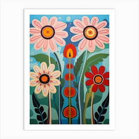 Flower Motif Painting Cosmos 1 Art Print