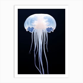 Comb Jellyfish Simple Illustration 3 Art Print