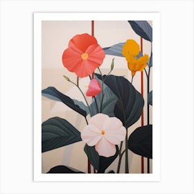 Flower Illustration Impatiens 2 Art Print