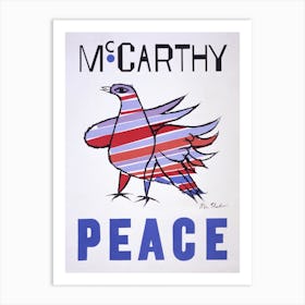 Mccarthy Peace Democratic Party Political Vintage Poster Art Print