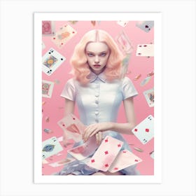 Alice In Wonderland Fashion Portrait 2 Art Print