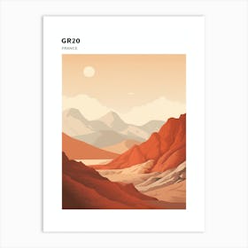 Gr20 France Hiking Trail Landscape Poster Art Print