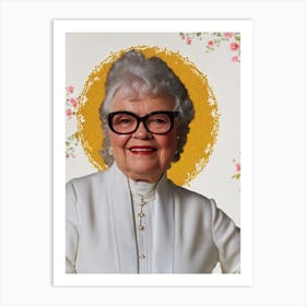 June Squibb Retro Collage Movies Art Print