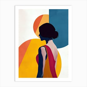 Woman In A Dress, Minimalism Art Print