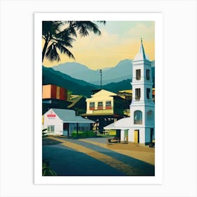 Port Of Batangas Philippines Vintage Poster harbour Art Print