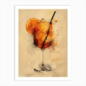 Aperol Spritz Orange 57 Art Print