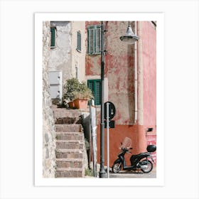 Pink House In Italy Art Print